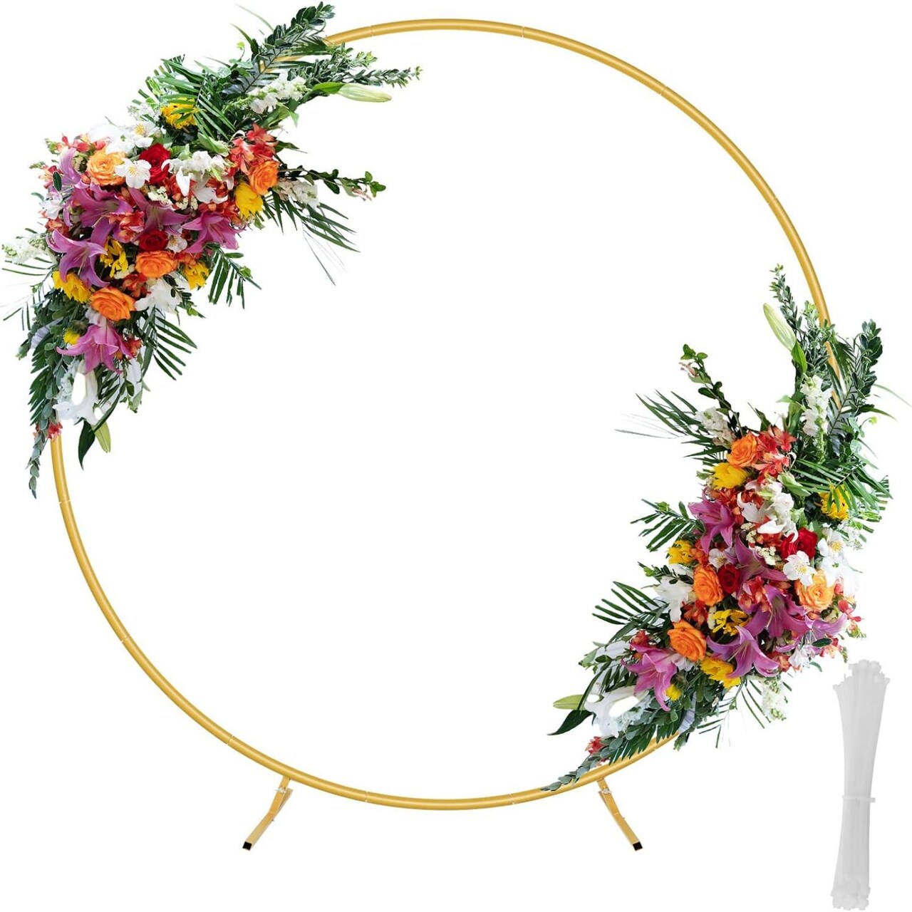 Round Arch Background Stand Hoop Balloon Flower Frame Wedding Decoration 6.6FT